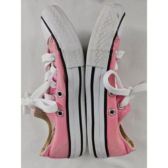CONVERSE ALL STAR YOUTH PINK LOW TOP CHUCK TAYLOR SNEAKERS SIZE 11 - Picture 7 of 11